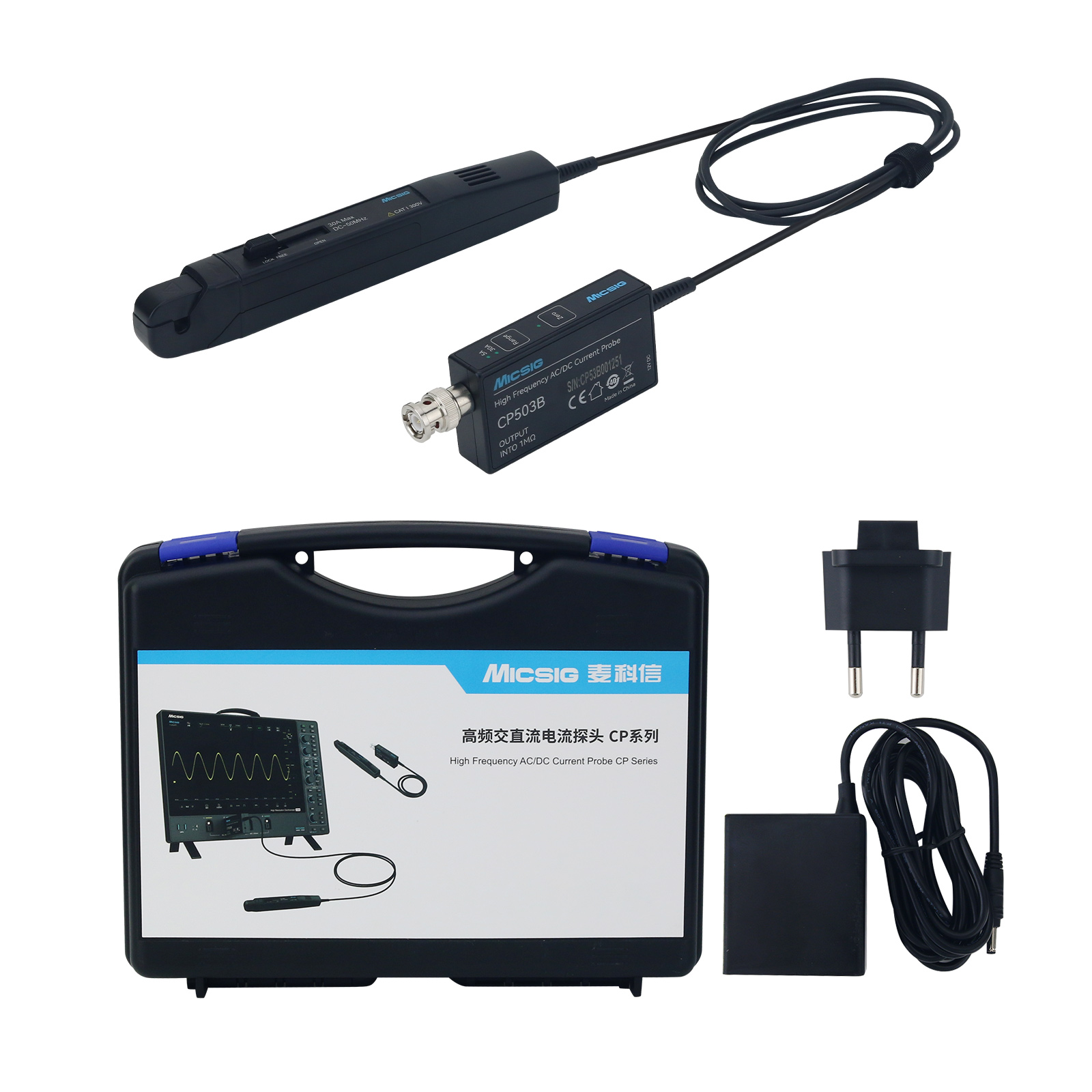 Current Probe Ac Dc 50Mhz Oscilloscope - Micsig CP503B 50MHz 5A/30A Dual-Range Hochfrequenz