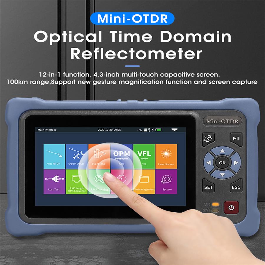 4,3-Zoll-Touchscreen MINI OTDR – Optical Time Domain Reflectometer Otdr 1310 1550Nm Bewertung und Preis