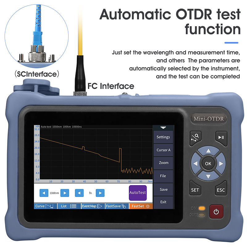 MINI OTDR 1310/1550nm 26/24dB  – Optical Time Domain Reflectometer Otdr 1310 1550Nm Bewertung und Preis