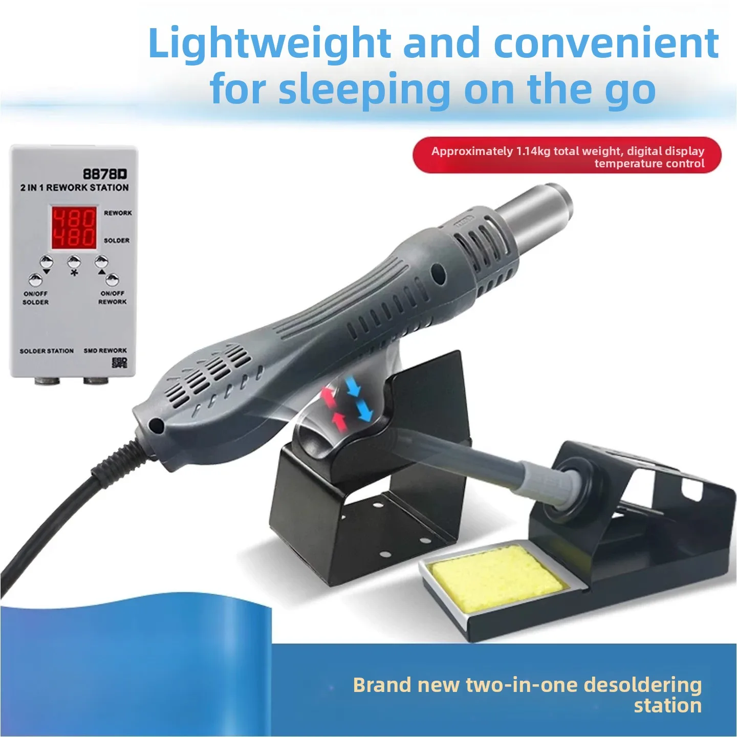 8878D 2-in-1 Rework-Station –  – Smd Rework Station Hot Air Soldering 2 In 1 Bewertung und Preis