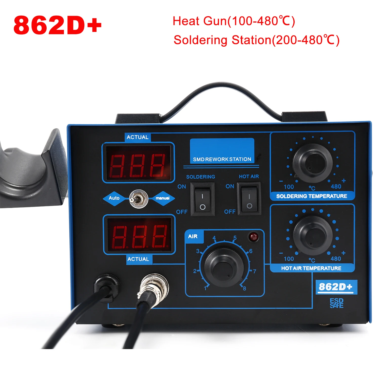 862D+ Lötstation 2-in-1 BGA Re – Smd Rework Station Hot Air Soldering 2 In 1 Bewertung und Preis